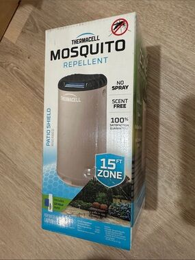 NEW Thermacell Mosquito REPELLENT Patio Shield 15 ft ZONE NO SPRAY Refillable